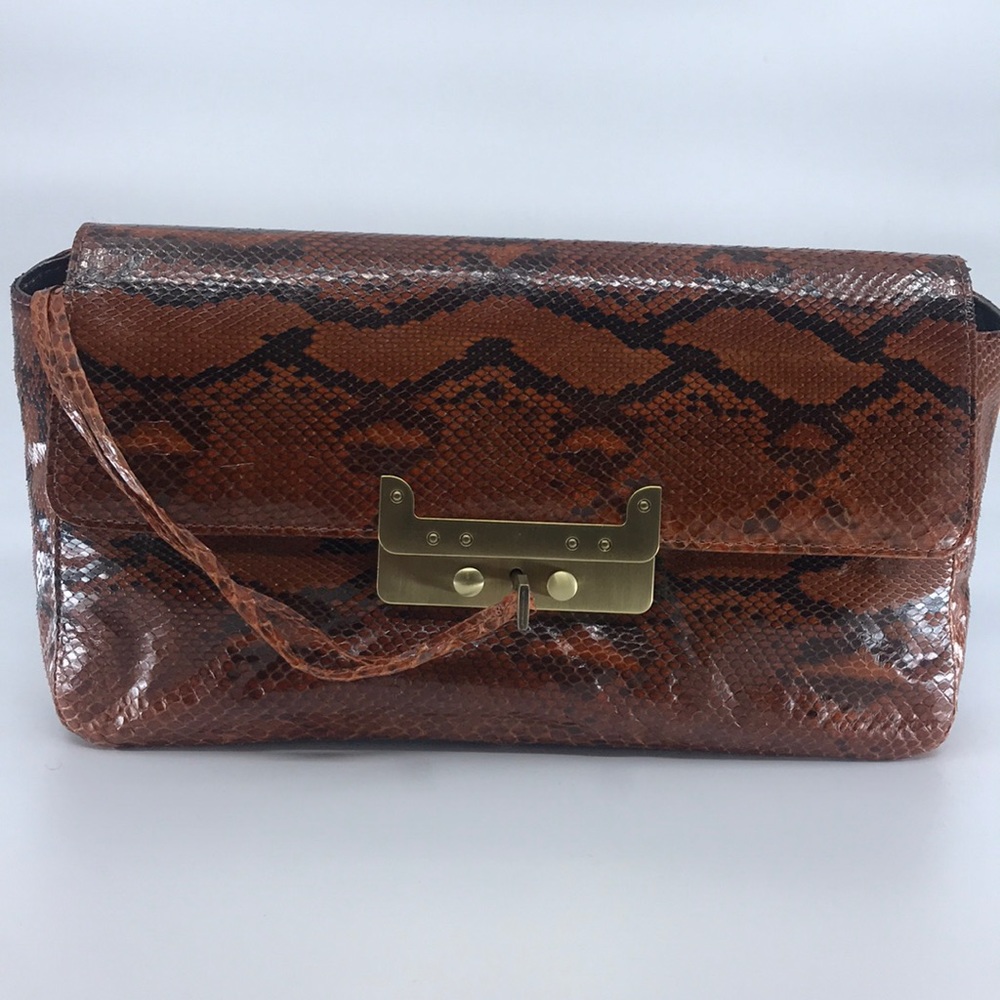 Genuine Python Snakeskin Clutch - image 3